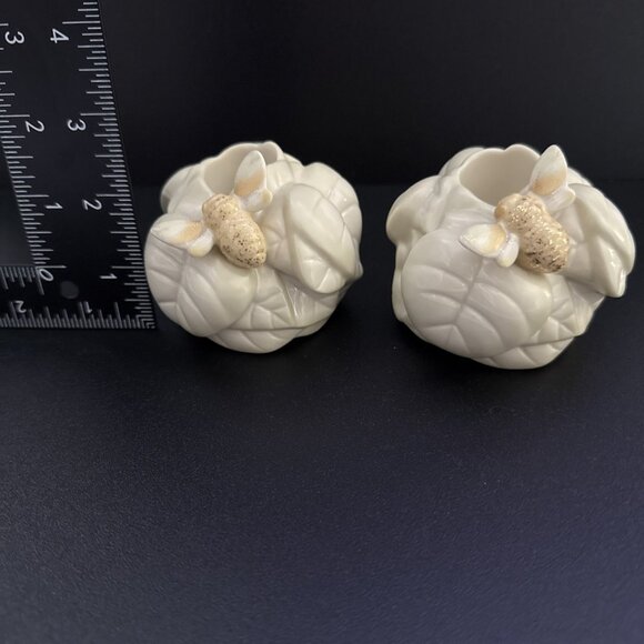 Lenox Garden Splendor Candle Holders Golden Bee Set Of 2 Made in Thailand - Picture 11 of 11